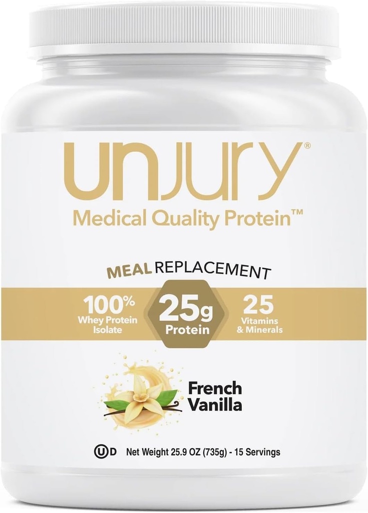 Reemplazo de carne sin lesiones Powder ← Vanilla ← 26g Protein TEN 25 Vitaminas y Minerales TENIDO 100% Whey Isolate Protein Powder TEN Low Carb and Sugar TEN 15 Servimientos
