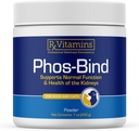 Vitaminas Rx Phos-Bind - Apoyo al Riñón Suplemento Polvo - Phosphate Binder for Cats & Dogs for Kidney Health - Supports Normal Kidney Cleanse and Essential Kidney Care - 200g