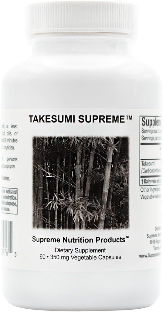 Supreme Nutrition Takesumi Supreme, 90 Pure Activated Bamboo Charcoal Vegetarian Capsules