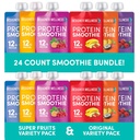 Diseñador Wellness Protein Smoothies Original Variety Pack & Super Fruits Variety Pack Bundle