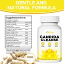 Airboy Candida Cleanse,Gut Colon Cleanse Detox for Women &amp; Men,Candi Support with Oregano Leaf, Caprylic Acid,Wormwood, Black Walnut-60 Counts