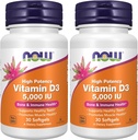 Ahora Vitamina D-3 5000 UI - 30 Softgels (Pack de 2)
