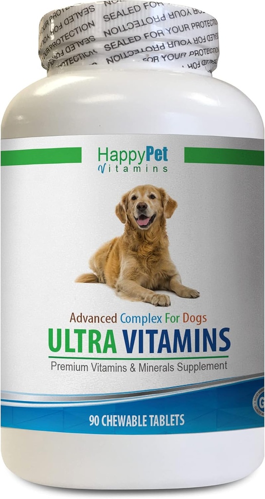 Suplementos Nutrientes Perros - Ultra Vitaminas y Minerales para Perros - Best Health for Dogs - Natural Treats - Essential NUTRIENTs - Dog Vitamin b Complex - 1 Bottle (90 Treats)
