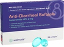 WELMATE - Anti-Diarrheal Softgels (24 Softgels) - Loperamida HCL 2 mg - Diarrhea Symptom Relief - Upset Stomach Reliever - Anti Diarrea Pills - Medicación sobre el hombro