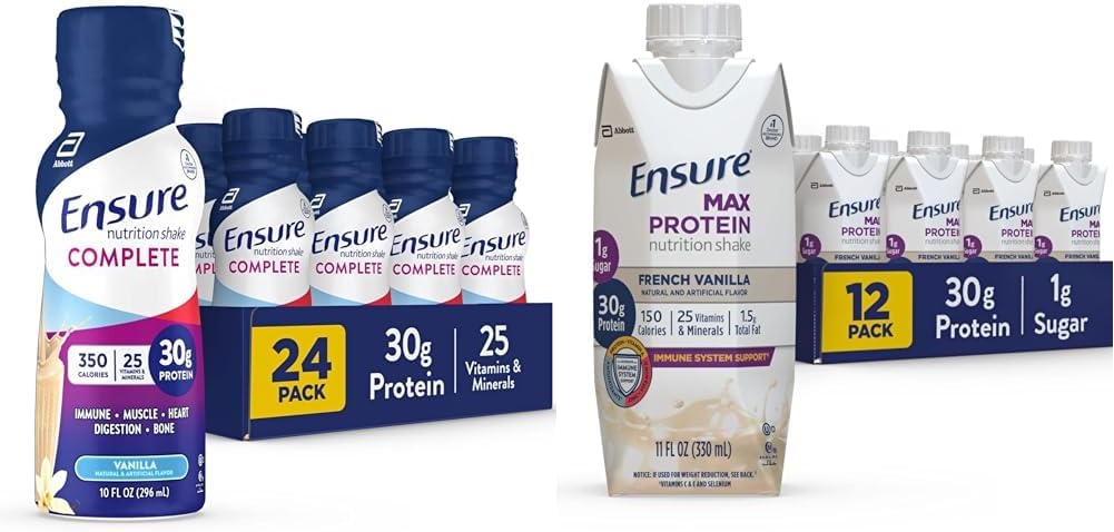 Asegurar el afeitado de nutrición COMPLETO 30g de Protein Meal Replacement Shake con Nutrientes para Immune Health & Max Protein Nutrition Shake con 30g de Protein