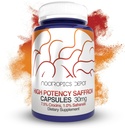 Nootropics Depot High Potency Saffron Extract Capsules tención 30mg Silencio Mínimo 7.5% Crocins y 1% Safranals ← Crocus sativus ← 180 ct