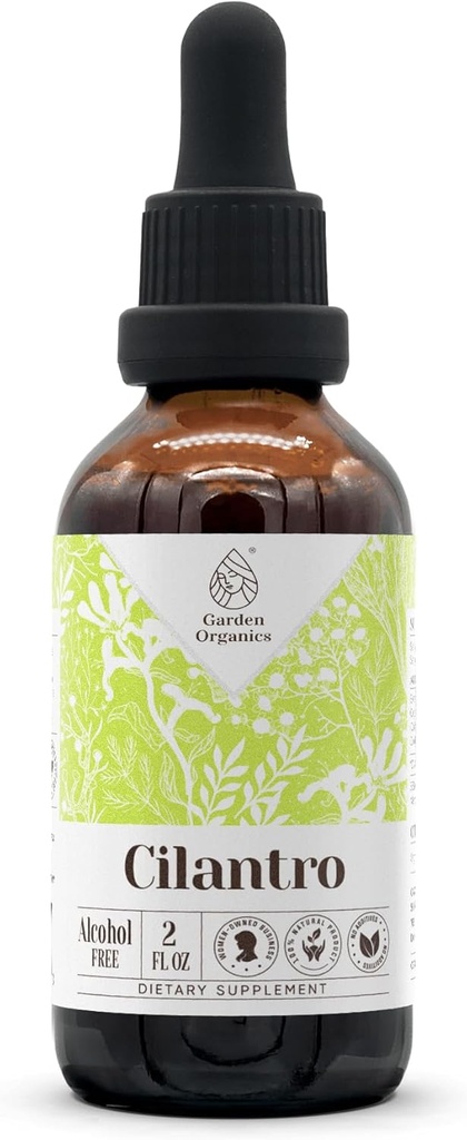 Cilantro Extracto de Tintura Natural Libre de Alcohol, Booster del Sistema Inmunitario, Tiradas Líquidas Hecho de hoja seca 100% Cilantro (2 fl oz)