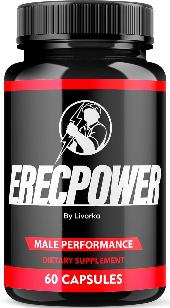 LIVORKA Erecpower Multivitamin Male Performance Capsules for Mens Health, Advanced Formula - 60 cápsulas para 1 mes