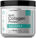 Horbäach Multi Collagen Protein Powder 16 oz ← Tipo I, II, III, V, X ← Desarrollado Silencio para Hombres y Mujeres