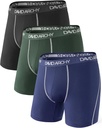 DAVID ARCHY Hombres Ropa interior Quick Dry Boxer Informaciones Deportes Ropa interior transpirable en 3 Pack No Fly
