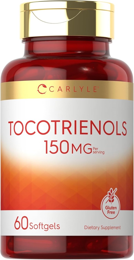 Carlyle Tocotrienols Suplemento TEN 150mg TEN 60 Softgels TEN NO GMO Y Gluten Complejo Libre