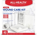 All Health Wound Care Kit " First Aid Supplies, 40 Piece  durable for Small to Medium Sized Wounds, Professional Use for Car, Home, Camping, Hiking and More