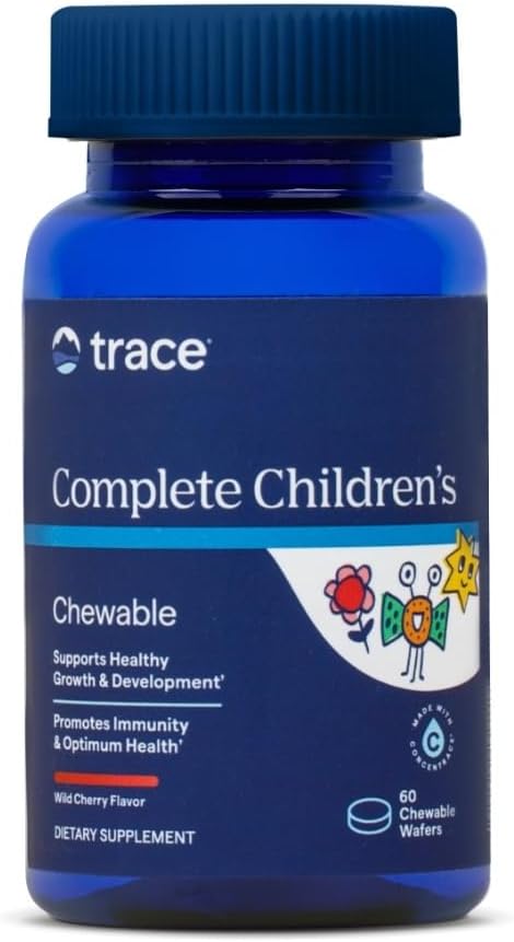 Trace Minerals Completo para Niños - Multivitamina sin gluten para Niños - Suplemento Multivitamina Chewable para apoyar el desarrollo de la salud - 60 Wafers Chewable (30 Servimientos)