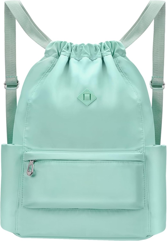 Mochila Drawstring con moqueta húmeda Gym Backpack Water-Resistant Cinch String Bag Beach Swim para Mujer Hombre