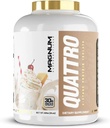 Magnum Nutraceuticals Quattro Shake Series Whey Protein Powder, Vanilla 4.5lb – Premium Protein Isolate Blend for Muscle Growth &amp; Recovery