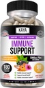 Kaya Naturals Elderberry Immune Support with Zinc and Vitamin C for Adults, Probiotics & Turmeric 1000mg Immune System Booster Sambucus Elderberry Capsules - 180 Condes