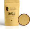 CARMEL ORGANICS Licorice Root Powder - 8 Ounce peru Herbal Suplemento Silencio Natural Sweetener and Digestive Aid ← Non-GMO TEN No Añadido Preservatives &amp; Additives