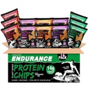 Natural Endurance Protein Chips - Low Carb Chips, High Protein Snack, Vegan Protein with Avocado Oil, 14g Protein Per Bag, Gluten Free, Nacho, BBQ, Chili, Birthday Cake, Original - Variedad Pack, 1.38 oz Bags (Pack of 12)