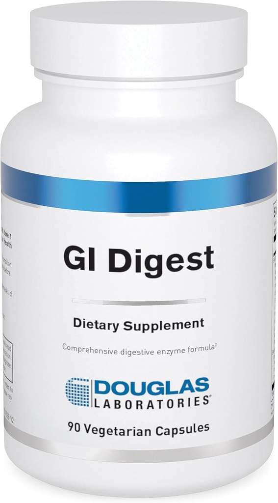 Douglas Laboratories G.I. Digest | Complete Enzyme Formula Including Gluten and Dairy Enzymes | 90 Capsules