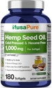 Aceite de semilla de cáñamo NusaPure 1000mg - 180 Softgel por botella