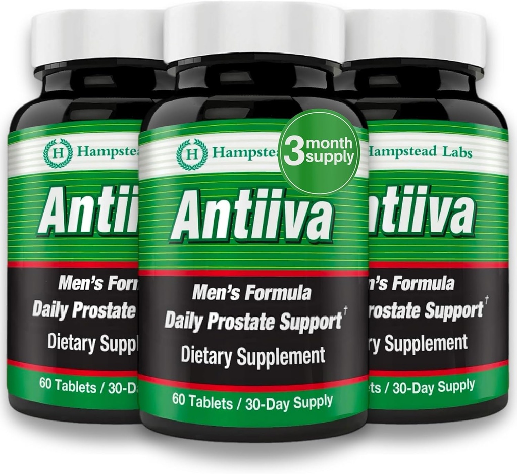 Beta Sitosterol Hombres Apoyo a la Prostata Suplemento dietético – Control diario de la vejiga de apoyo para hombres Silencio 3-Pack de 60 Tabletas