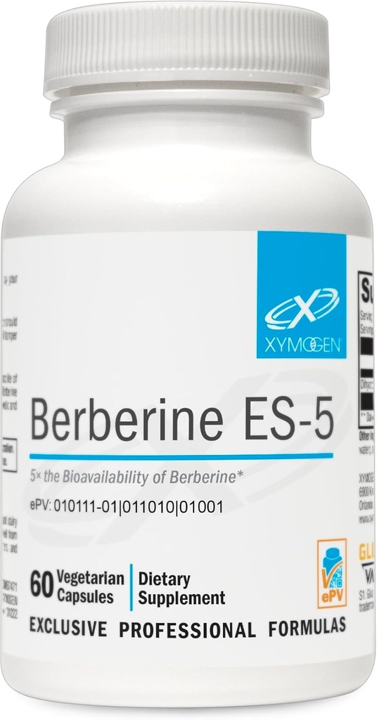 XYMOGEN Berberine ES-5 - Dihydroberine Berberine Supplement - 5X The Traditional Bioavailability - Metabolic Support (60 Capsules)