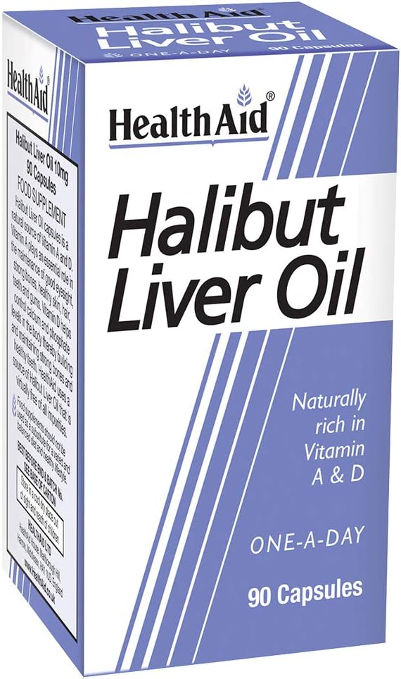 HealthAid Halibut Liver Oil - 90 cápsulas