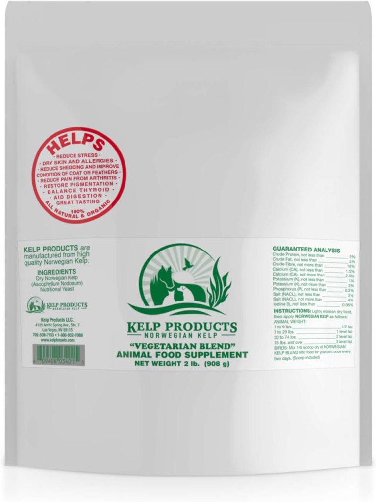 Norwegian Ocean Kelp Suplemento para perros. Vegetariano Blend - 2 libras