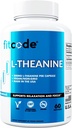 fitcode L Theanine 200mg Capsules for Focus and Relaxation L-theanine 200mg Suplemento Nootropic para la energía de la atención y el foco - Daytime Mood Support and Nootropic Focus Supplement