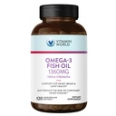Vitamin World Triple Strength Omega 3 Fish Oil 1360 mg Supplement, 950 mg Active Omega-3 Fatty Acids with EPA & DHA, Supports Heart, Brain & Joint Health, Gluten Free, 120 Softgels, 4 Months Supply