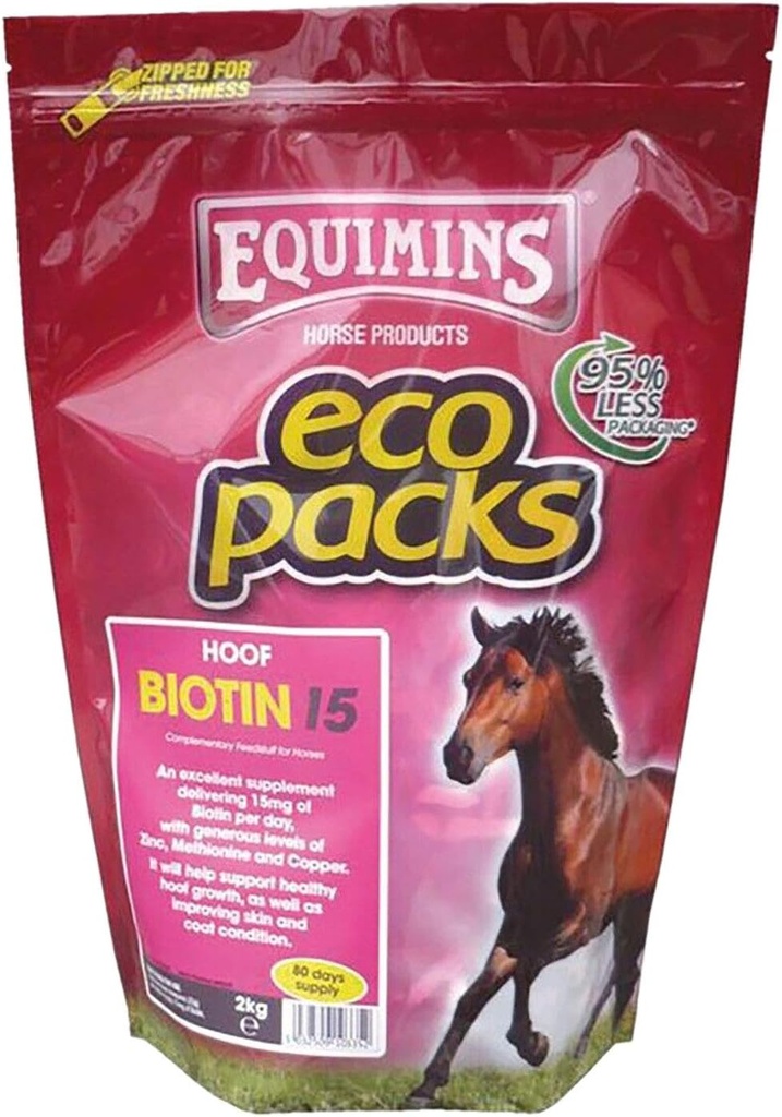 Suplemento de caballo Biotina 2kg Bolsa Relleno