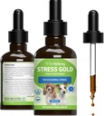 Pet Wellbeing Stress Gold for Dogs - Vet-Formulated Situational Canine Stress Support - Fast-Acting Car Travel, Storms, Vet Visits - Holistic Dog Herbal Blend - Liquid Support 2 oz (59ml)