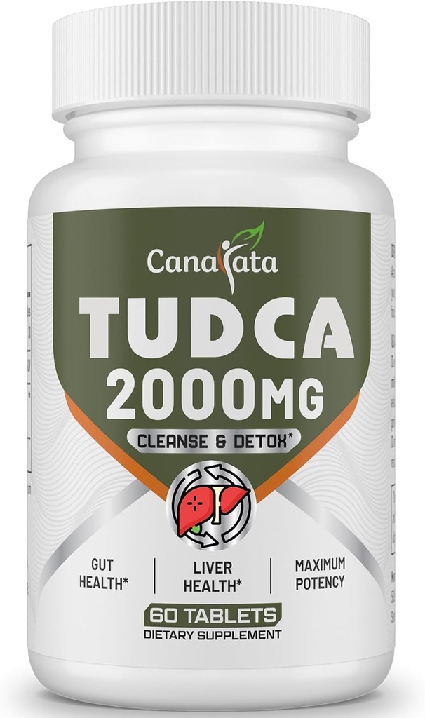 TUDCA Suplementos del hígado 2000mg - Salinas fuertes de bilis Soporte Detox del hígado &amp; Cleanse - Liver and Gallbladder Health Formula-Easy to Swallow Tablets-30 Days Supply
