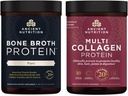 Antigua Nutrición Bono Broth Protein Powder, Puro, 20 Servimientos + Multi Collagen Protein Powder, Desarrollado, 45 Servimientos