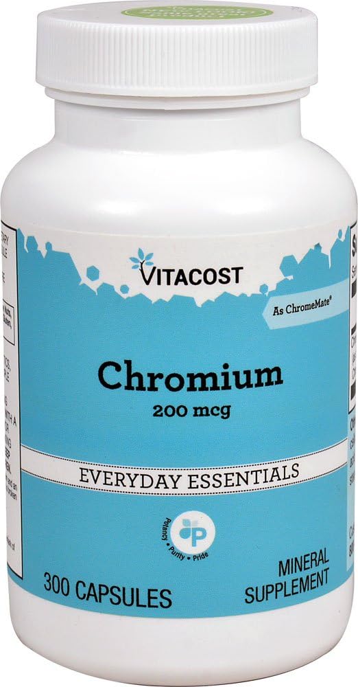 Vitacost GTF cromo polinicotinato como ChromeMate - 200 mcg - 300 cápsulas