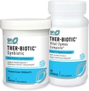 Klaire Labs Ther-Biotic Synbiotic Probiotic (30 Capsules) + Vital-Zymes Digestive Enzymes Bundle (120 Conde) - Low-FODMAP Probiotic Supplement + Digestion Support Enzymes - 2 Product Set