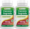 Mejores Naturales Cascara Sagrada 450 mg 250 cápsulas (250 conde (Pack de 2))