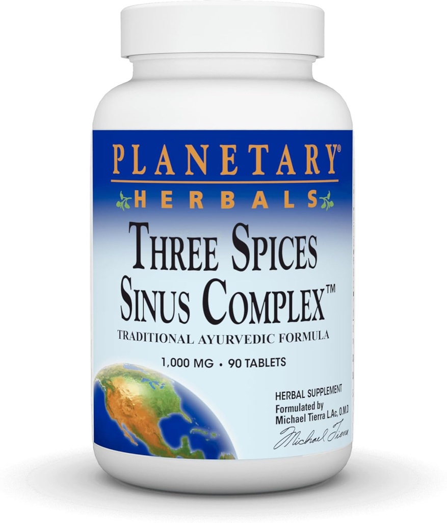 Herbales Planetarios Tres Especias Tablas de Apoyo Sinus, 90 Cuenta