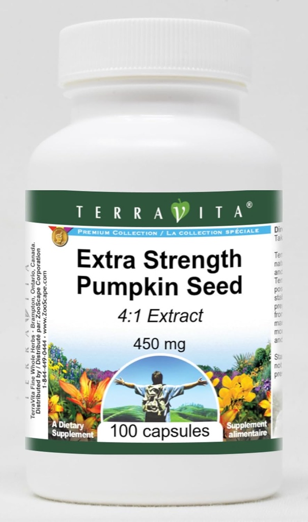 Extra Strength Pumpkin Seed 4:1 Extracto - 450 mg (100 cápsulas, ZIN: 511230)