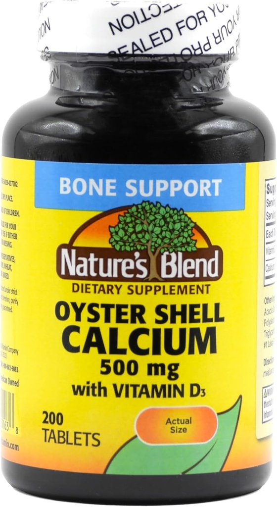 Blend Oyster Shell Calcium con D3 200 Tabs
