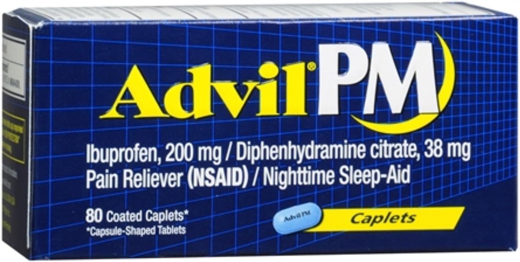 Advil Pm Caplet 80ct Tamaño 80ct
