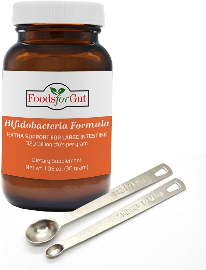 Alimentos para Gut Bifido Fórmula 320 Billion cfu's ← Hecho en EE.UU. Silencio Directo del fabricante Silencio No Third-Party Storage ¦ Digestive &amp; Immune Support  May Help Leaky Gut Repair confidencialidad 30 Grams (1.05 OZ)