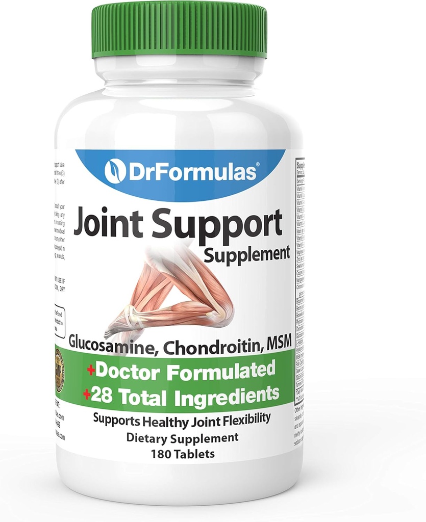 DrFormulas Joint Support Supplements for Men ' Women TEN Glucosamine Chondroitin Msm, (Mendamine) 60 Day Supply