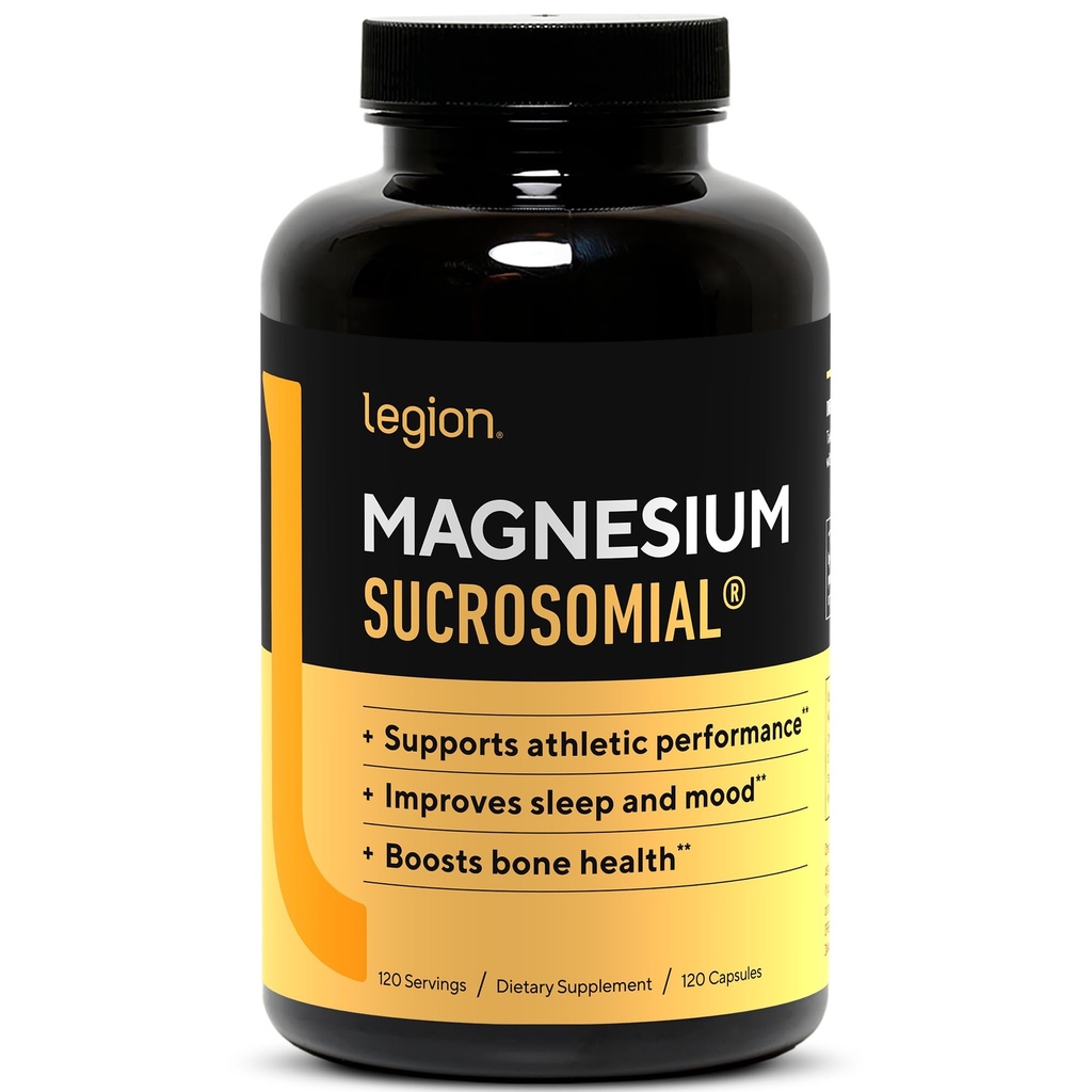 Suplementos de Magnesio Sucrosomial Legión - Suplemento de Magnesio de Alta Absorción para Mujeres &amp; Hombre - Suplementos Minerales Magnesio para ayudar a aumentar el rendimiento atlético " Salud general - 120 Servimientos