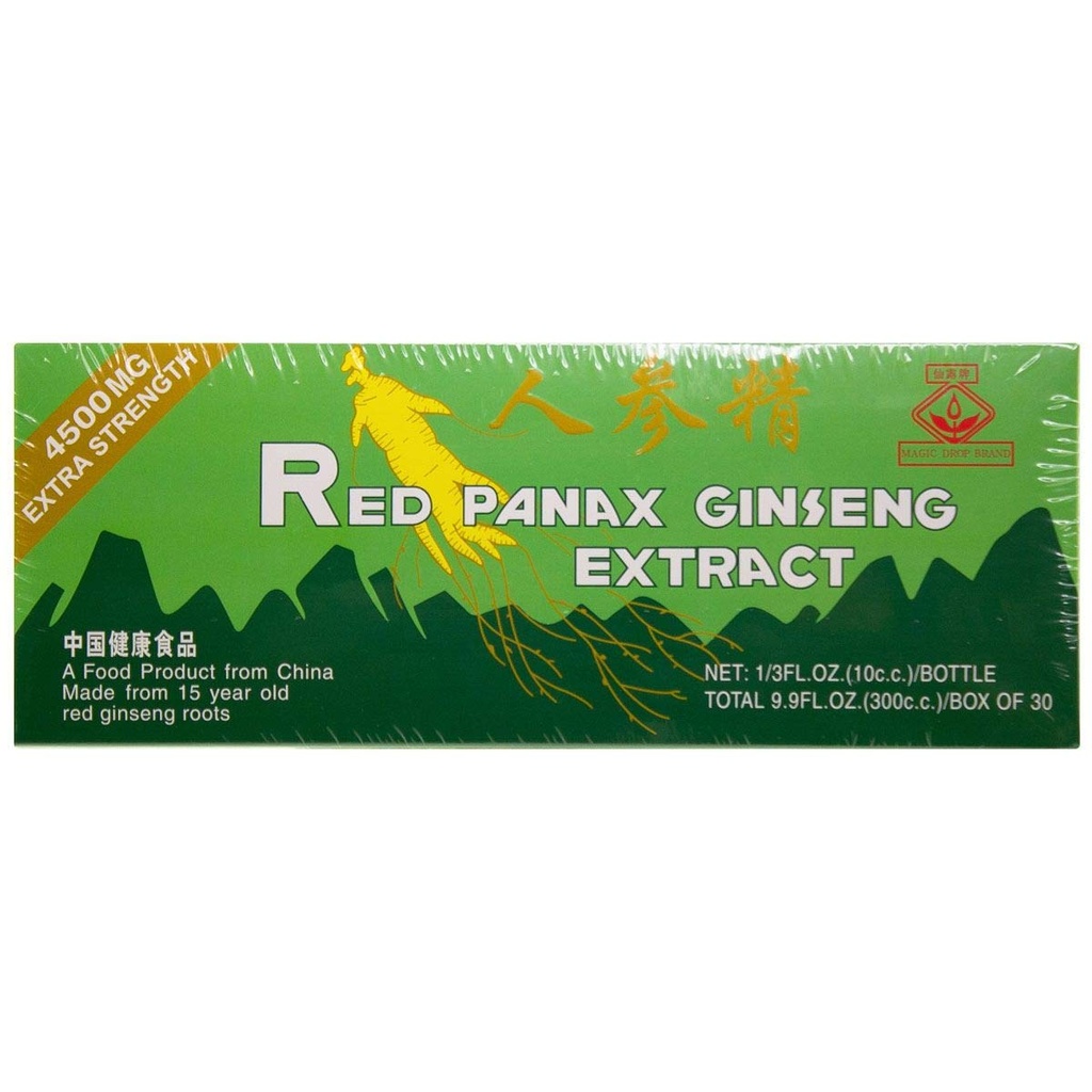 Global 20 Año Viejo Red Panax Ginseng Extract -Extra Strength- 10ml X 30 Botellas - Value Pack