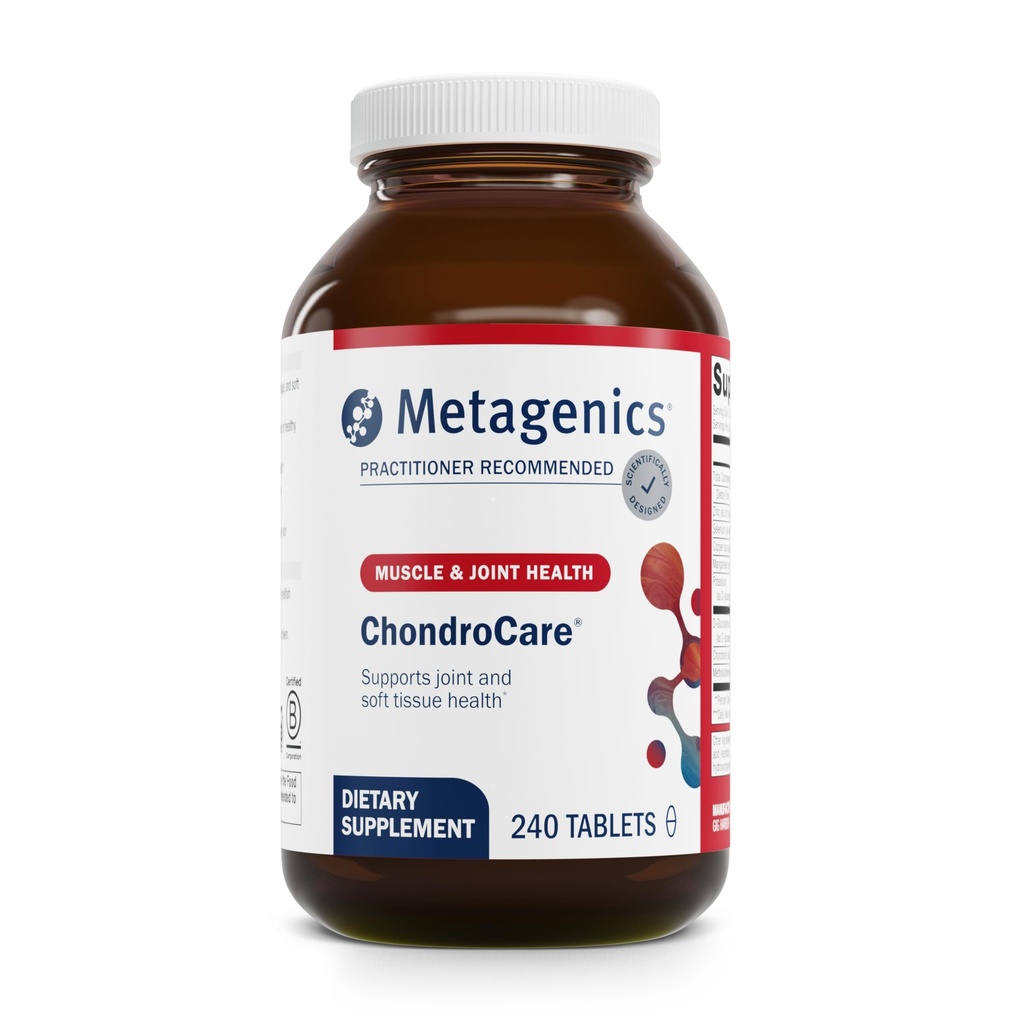 Metagenics ChondroCare - Soporte conjunto con Glucosamina, Condroitina &amp; MSM - Soporte Movilidad, cartílago & Knee Comfort - Complejo mineral antioxidante - libre de gluten - cGMP certificado - 240 Tabletas