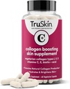 Suplementos de colágeno TruSkin – Complejo Superalimentario Vegetariano-Friendly para la piel con Biotina, Complejo Superalimentario de Vitamina C &amp; Acai – Apoyo a la producción natural del colágeno, la piel de Hydrate & Brighten, 60 cápsulas