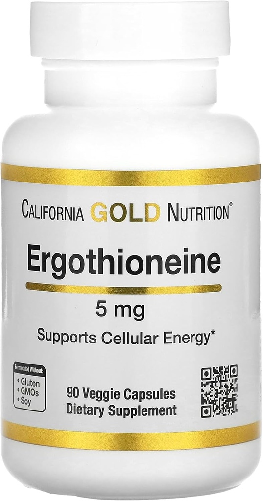 California Gold Nutrition Ergothioneine, 5 mg, 90 cápsulas vegetales