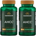 Swanson Maximum Strength AHCC - Promoting Advanced Immune Support - Natural Supplement Aiding NK Cells &amp; Liver Support - (60 Veggie Capsules, 500mg Cada uno) (2 Pack)