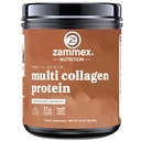Zammex Multi Collagen Protein Powder, Tipo I & III & V & X, Hidrolyzed Collagen Peptides for Women &amp; Men, Supports Hair and Skin, Gut Health, 41 Servings, Chocolate